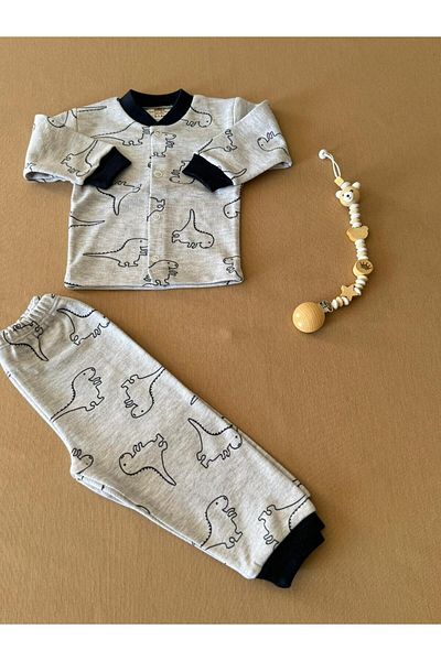 EM&FA TEKSTİL Double Set Pacifier Strap Set