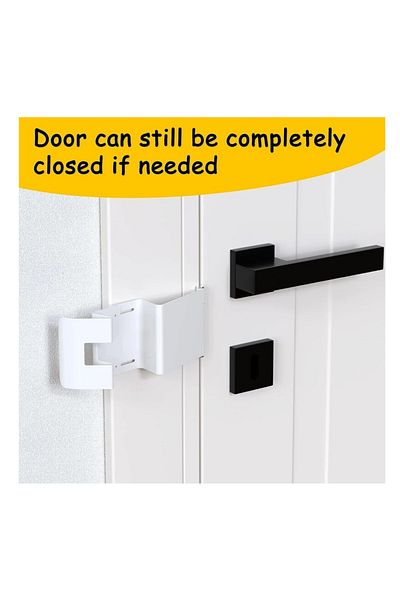 Ownpets Ownpets adjustable door latch, stainless steel, white