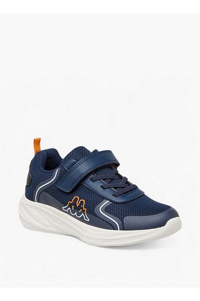 Kappa Boys' Logo Print Sports Shoes with Hook and Loop Closure