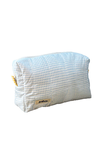 Remsa Mayo Gingham Pattern Small Size Bag Organizer Bag 02 Blue