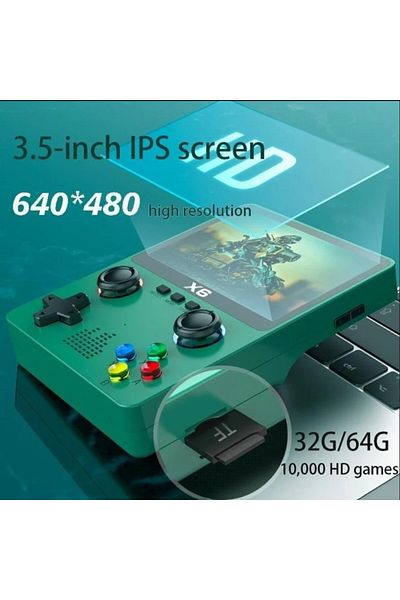 GENERAL X6 Handheld Game Console - Over 10,000 Classic Games in Your Pocket - Your Perfect Companion to Relive Childhood Memories