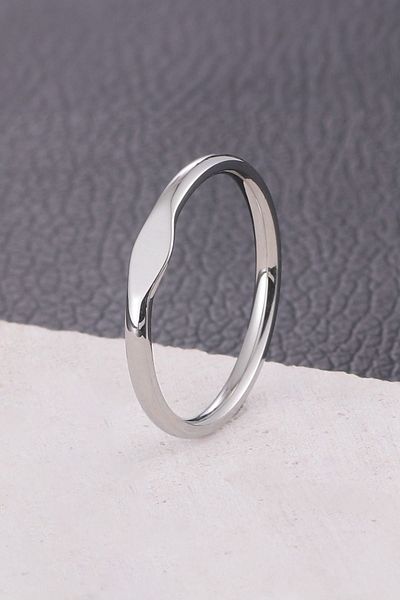 Chavin Steel 2 mm Silver Modern Ring Ey22By
