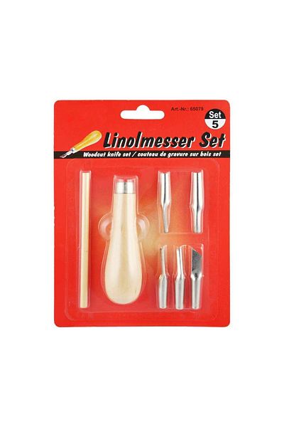 Art Tone Linol Carving Set 5 Pack with Refills