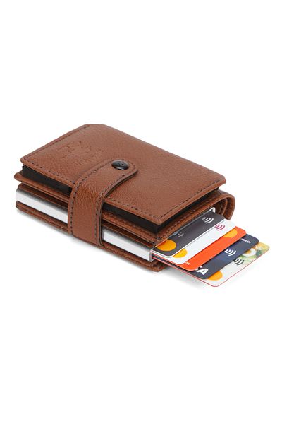 Newish Men's Accordion Mechanism Card Holder and Wallet