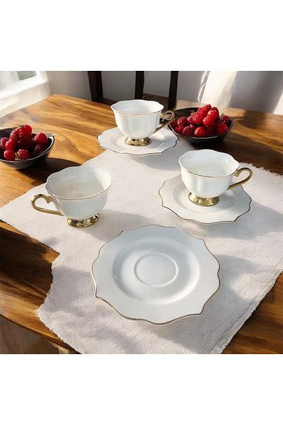 partridge store Porcelain Tea Cup Set 6 Pieces