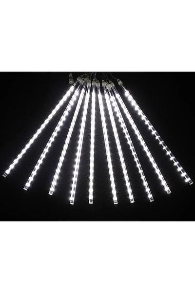 divendi-ro Set of 3 Christmas Light Installations with 8 Meteors, 4m Length, 50 cm Meteor Length, Warm White