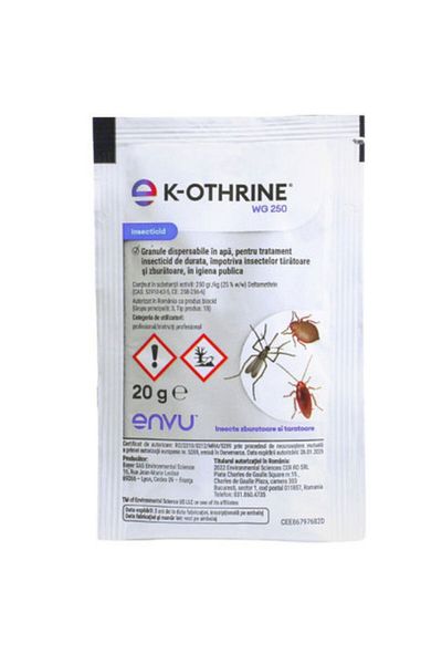 envu Insecticid K-Othrine WG 20 gr anti gandaci, purici, capuse, plosnite muste, tantari