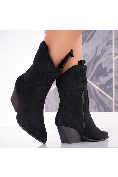 MODA STİL Ciocate dama Negre din Piele Ecologica Intoarsa Talina, 39