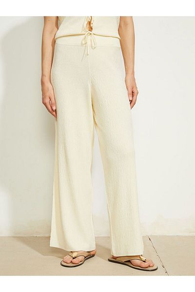 LC Waikiki LCWAIKIKI Pantaloni de tricotaj pentru femei, clasici, cu talie elastică