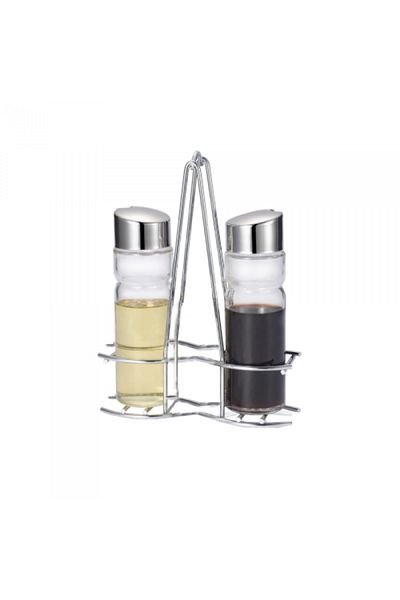 Raki MODERN LINE olive oil and vinegar set 2 pieces, 160ml bottles, chrome support N-410-2