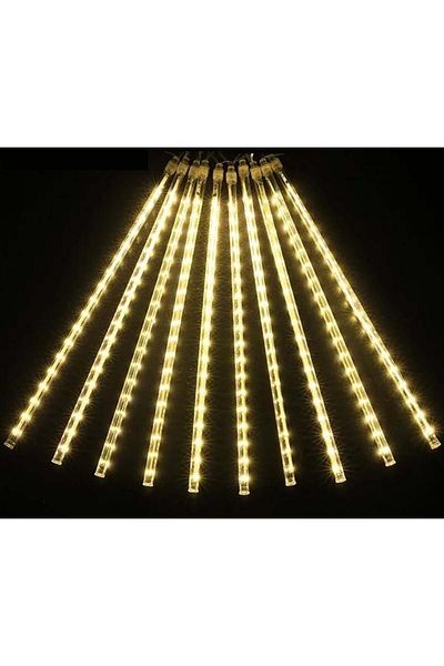 divendi-ro Set of 3 Christmas Light Installations with 8 Meteors, 4m Length, 50 cm Meteor Length, Warm White