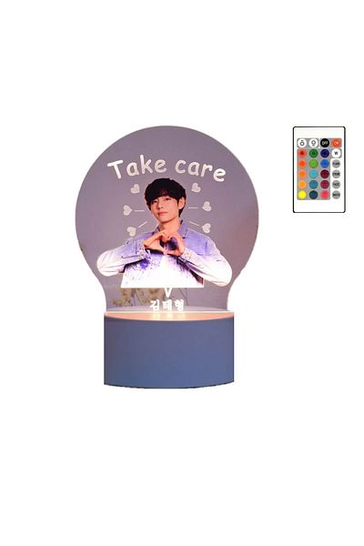OEM LED Night Light, V BTS, 16 Colors, with remote control, USB Power or 3 AA batteries