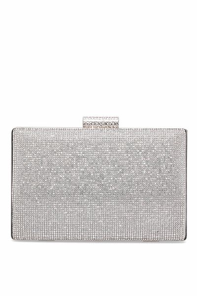 VAROL ÇANTA Varol 366t Women's Diamond Evening Dress Bag Silver