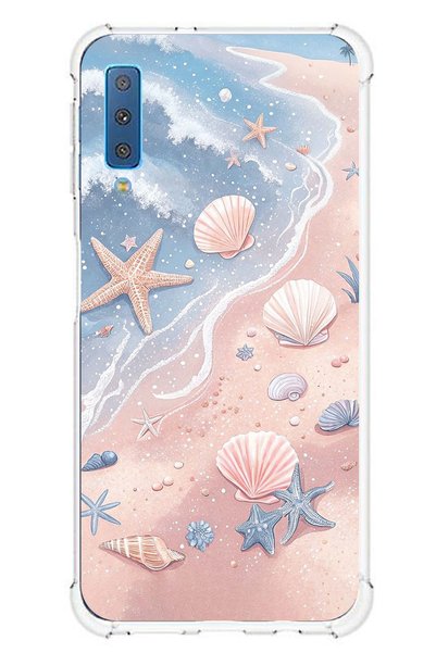 TechTree حافظة سيليكون شفافة متوافقة مع هاتف Samsung Galaxy A7 2018