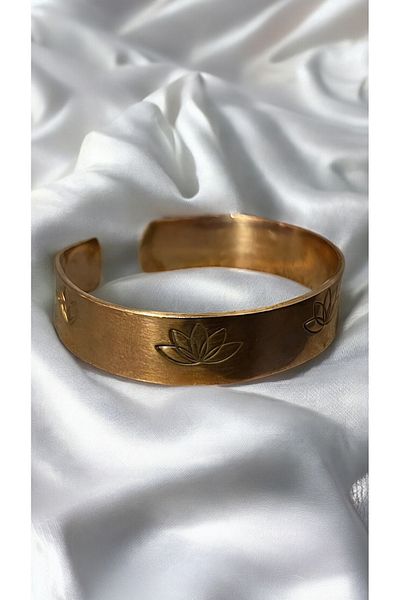 PrestigeSO Lotus Flower Pure Copper Bracelet - Adjustable Healing Bracelet