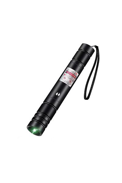 divendi-ro Laser flashlight, powerful green pointer, with 8800mAh Li-ion and charger, beats up to 16 km, black