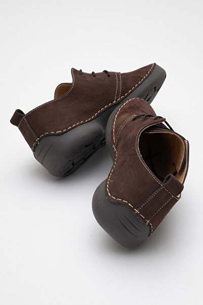 Dericlub Women's Comfort Casual Shoes Real Nubuck Leather Br 44184 Nubuck Brown