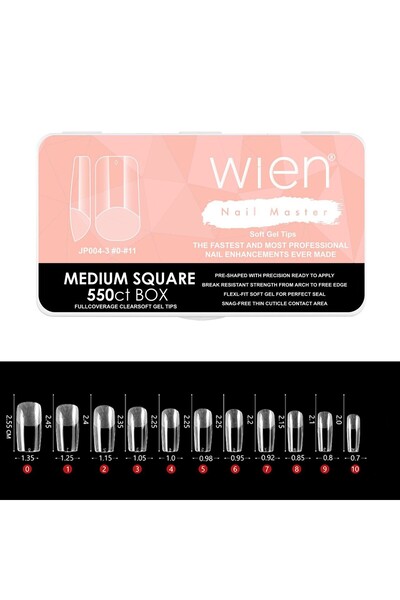 Genel Markalar Yeni Nesil Protez Tırnak Jel Tips Soft Gel Tips Medium Square ...