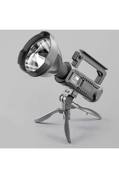 divendi-ro Projector - flashlight 2000W, with battery, USB or car adapter - Black