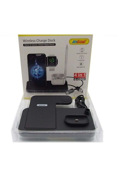 divendi-ro 4 in 1 wireless charging station for phone, smartwatch, wireless headphones and pen