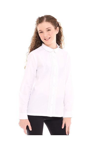 R&B White GIRLS WOVEN TOP 5-16Y