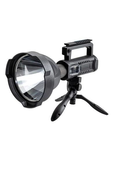 Welora Multifunction Flashlight with tripod, 25W W, USB Rechargeable, 4 Lighting Modes - 24 x 10 cm