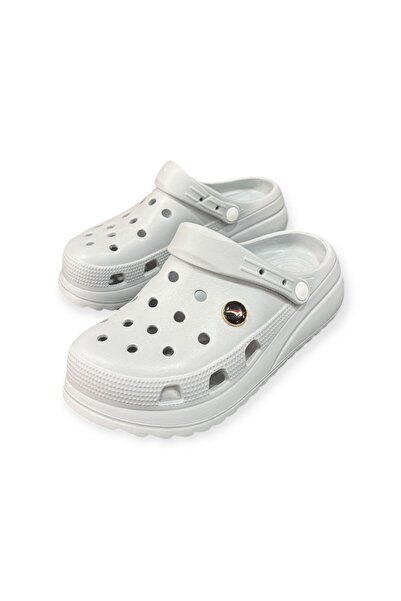 Sonimix unisex yüksek tabanlı rahat konforlu önü kapalı terlik sandalet