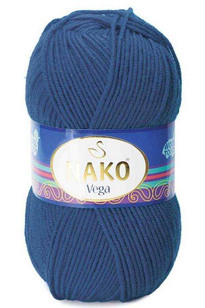 NAKO Vega Hand Knitting Yarn 23593 Dark Denim Melange
