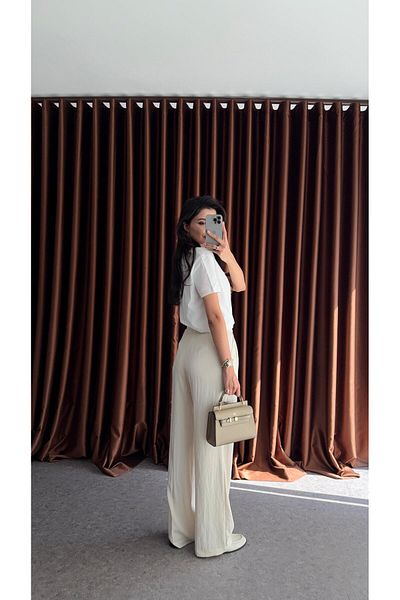 HAZELANNA Summer Cream Trousers