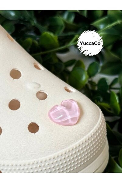 Crocs Parlak Kalp 3D Terlik Süsü/Üç Boyutlu Kalpli Terlik Charmı/Jibbitz