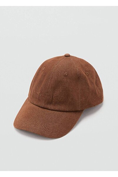 MANGO Woman Nakışlı mesajlı pamuklu kep