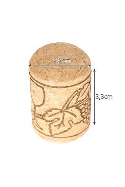 Ruhhy Set of 100 cork stoppers for wine bottles