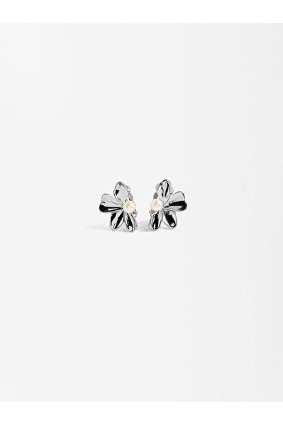 PARFOIS Yarım Çiçekli İncili Küpe