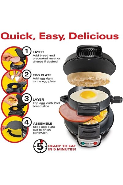 divendi-ro Mini Burger Maker R.666, 600W, Red