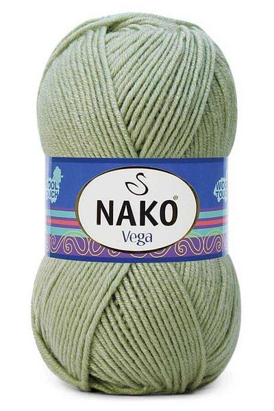NAKO 5 Pieces Vega Hand Knitting Yarn 10075 Aloe Vera