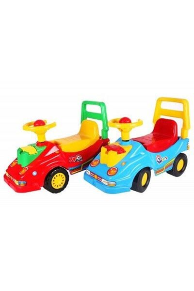 Divendi Pre-school car for children 1-3 years, Ride On, with phone, red with green and yellow