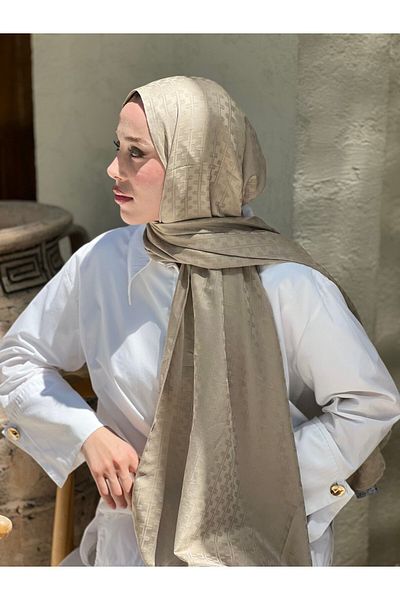 Modakaşmir Silky Jacquard Series Melosia Pattern Shawl
