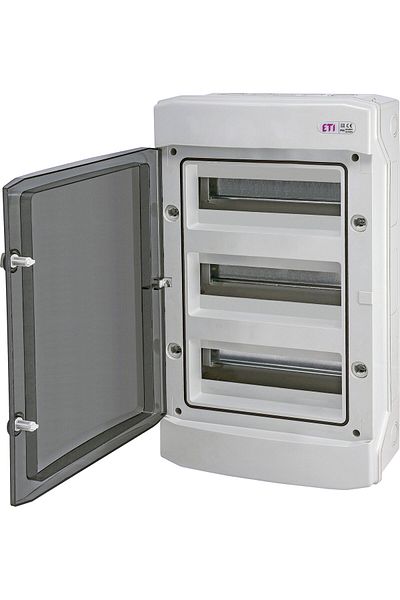 Eti Cofret PVC, 36 module, aplicat, IP65, gri, usa transparenta, 001101064,