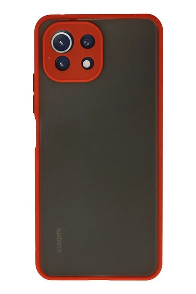 CepteToptan غطاء حماية سيليكون مونتريال لهاتف Xiaomi MI 11 Lite - أحمر - MKİ1794-6793