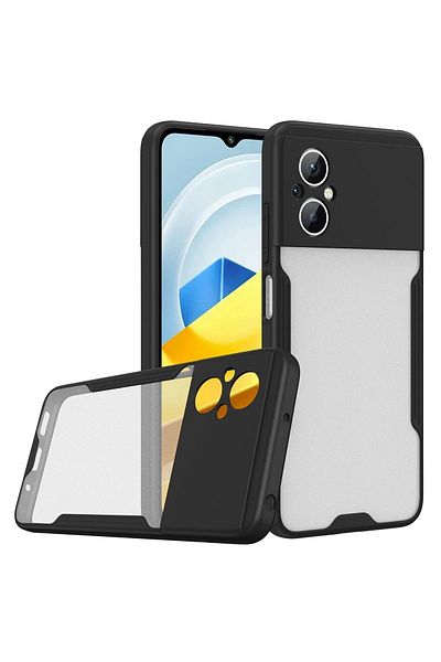 CepteToptan جراب هاتف Xiaomi Poco M5 من السيليكون البلاتيني - أسود - MKİ8375-5117