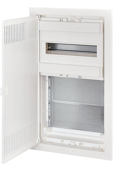 Eti PVC enclosure, 14 modules, recessed, IP40, white, white metal door, 001100220,