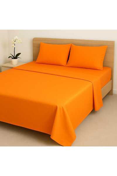 Loova Setul pentru două persoane cearșaf fără cauciucuri și 2 huse pernă cu b...