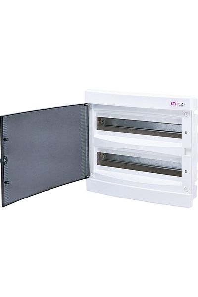 Eti PVC enclosure, 36 modules, recessed, IP40, white, transparent door, 001101083,