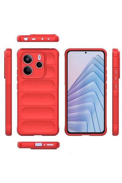 CepteToptan حافظة هاتف Xiaomi Redmi Note 14 4G من السيليكون المثالي - أحمر - MKİ8765-2624