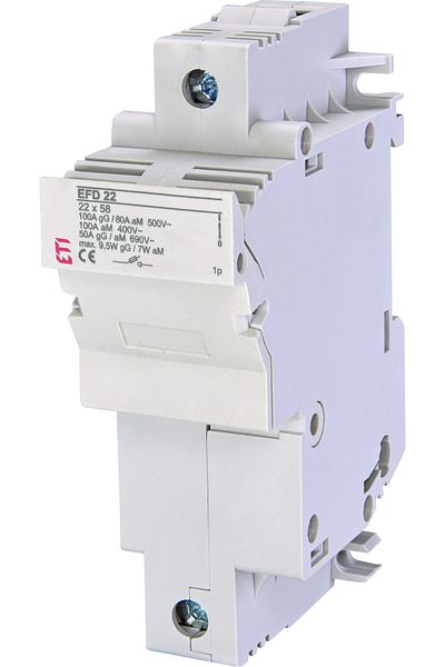 Eti Fuse disconnector, 22x58mm, alternating current, 1P, 100A, without LED, EFD 22, 002570001,