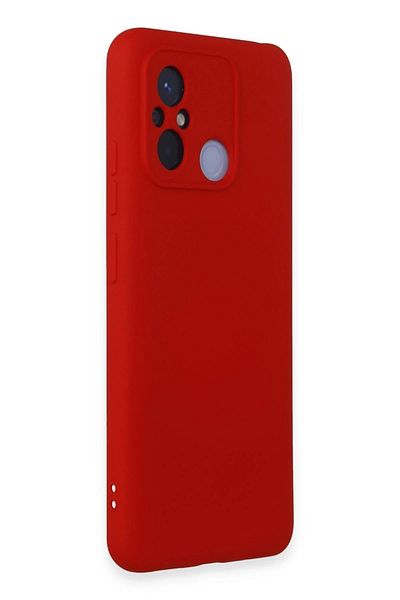 CepteToptan حافظة هاتف Xiaomi Redmi 12C مصنوعة من السيليكون المخملي الداخلي - أحمر - MKİ9918-4233