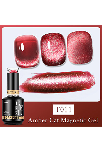 Born Pretty Amber Cat Magnetic Gel/Kedi Gözü Kalıcı Oje(T011)-15ml