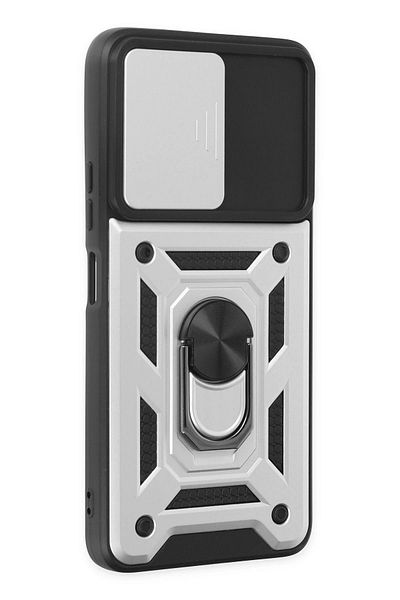 CepteToptan حافظة هاتف Xiaomi Poco X3 GT من السيليكون مع حلقة عدسة Pars - فضي - MKİ4749-3921