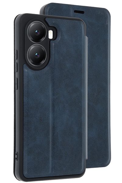 CepteToptan غطاء حماية قابل للطي لهاتف Xiaomi Poco X7 Pro - أزرق داكن - MKİ2063-8150