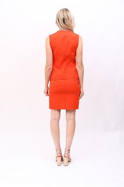 ÖNDER ÖZSOY Square Collar Vest-Orange